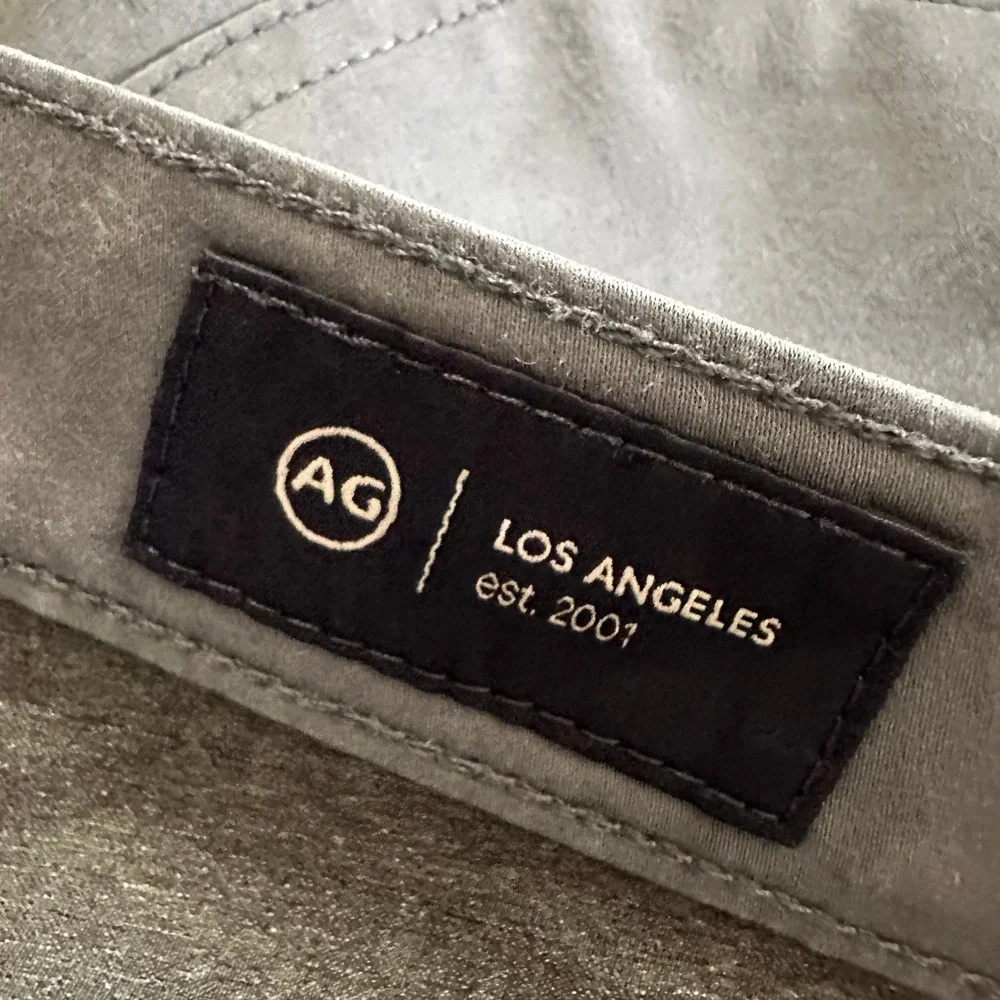 AG Adriano Goldschmied Everett Slim Straight Gray‎ Pants 40x32 Italian Fabric